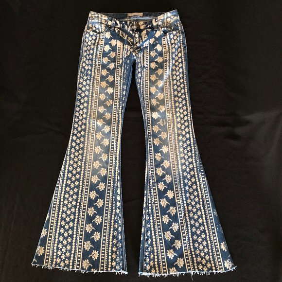 Rare Free People Bali Mantra Flare Jeans Sz 26 - Picture 6 of 16